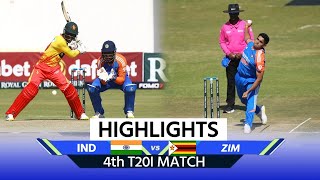 IND vs ZIM Highlights India vs Zimbabwe 4th Match Highlights  Match Highlights  Shubman Gill [upl. by Brande671]