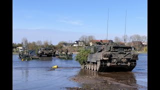 Leopard 2 A7V Gewässerübergang Wettiner Schwert 2024 [upl. by Fleeman]