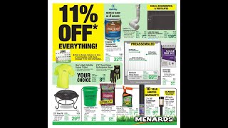 Menards 11 OFF Everything Free After Rebates Deals and Sale Ad 0615202206262022 Tools [upl. by Aihsaei]