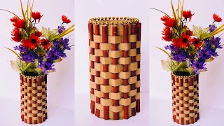 DIY Easy Paper Flower Vase  How To Make a Flower Vase at Home  Home Decor  38 [upl. by Pammie]