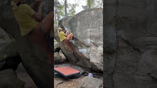 Fontainebleau bouldering Le CasseDalle assis 7a Ankur [upl. by Neelsaj]