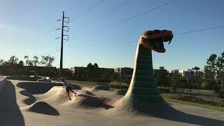 Skateboarder at The Skateable Art Park  near FAMU Tallahassee FL [upl. by Clymer]