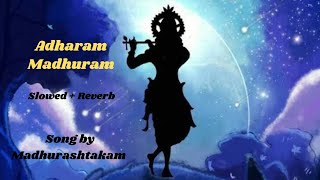 Adharam Madhuram Krishna Bhajan  adharam madhuram radha krishnaBhakti Song  Madhurashtakam Lofi [upl. by Aruasor]