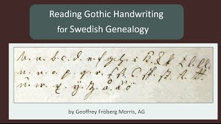 Reading Gothic Handwriting for Swedish Genealogy [upl. by Nolyd]