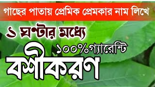 গাছের পাতায় প্রেমিক প্রেমিকার নাম লিখে ১ ঘন্টার মধ্যে বশীকরণ  Boshikoron Montro Vashikaran Totka [upl. by Hanus117]