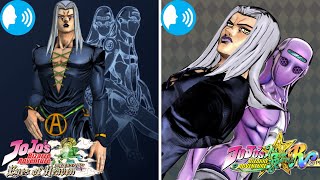 Leone Abbacchio Old Voice VS New Voice ComparisonJoJos Bizarre Adventure AllStar Battle R [upl. by Anrev993]