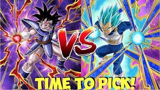 SSBE Vegeta or Turles Who to summon for Time to Pick Global DBZ Dokkan Battle [upl. by Huang]