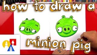 How To Draw A Minion Pig From Angry Birds [upl. by Reema527]