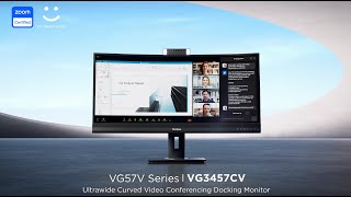 ViewSonic VG3457CVUltrawide Curved Video Conferencing Docking Monitor [upl. by Euqinomod]