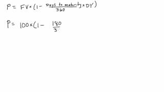 Treasury Bill  Discount Yield  Example 1 [upl. by Auqinom]