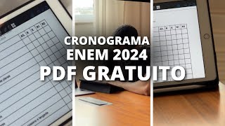 🚨NOVO Cronograma Gratuito para o Enem 2024 26 Semanas  Baseado na Nova Turma do Ferretto [upl. by Ffilc512]