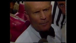 Mills Lane curses at reporter moments after stopping TysonHolyfield Ear bite fight 1997 [upl. by Robb]