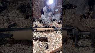 How to Make Wooden Cot Leg By Hand wooden shortsfeed making wood woodworking skills viralreel [upl. by Attiuqahs]