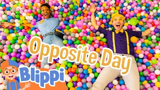 Blippi and Meekahs Opposite Day Challenge at the Indoor Playground Videos for Toddlers [upl. by Enedan951]