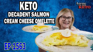 KETO DECADENT SALMON CREAM CHEESE OMELETTE keto weightloss salmoncheeseomelet [upl. by Maurilia]