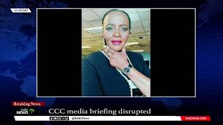 Zimbabwe Elections l Leader of CCC Nelson Chamisas press briefing disrupted Sophie Mokoena [upl. by Handel]