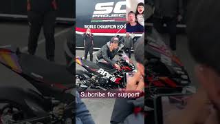 Aprilia all stars 2022 Misano SC project exhaust on RSV4 shorts motorsport aprillia fyp [upl. by Thane]