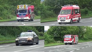 Feuer im Krankenhaus Einsatzfahrten zur Einsatzübung in Herberg am Harz [upl. by Hterrag]