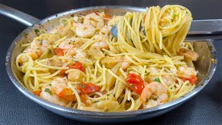 Garnelenspaghetti – neues einfaches und unglaublich leckeres Rezept Für ein schnelles Abendessen [upl. by Enneiviv413]