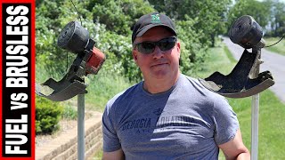 COMPARING MILWAUKEE M18 BRUSHLESS STRING TRIMMER TO FUEL QUIKLOK  MILWAUKEE TRIMMER CHALLENGE [upl. by Kristoffer]