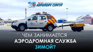 Аэропорт Сургут  Чем занимается аэродромная служба зимой [upl. by Yar]