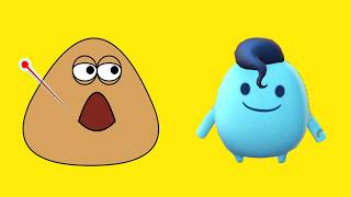 POU vs TAMAGOTCHI  Pou conoce a un nuevo Tamagotchi adolescente [upl. by Enaitsirk]