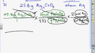 p 326 31 a Given grams of Ag2CrO4 find atoms of Ag [upl. by Kreis]