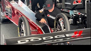 Tony Stewart in 2024 Gatornationals after first qualifying run today Tony turning wrenches 👍 nhra [upl. by Ohare883]