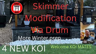 Adding more KOI skimmer modification  preparation for winter koi ponds winter [upl. by Noned983]