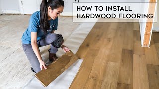 How To Install Hardwood Flooring For Beginners [upl. by Ardeth904]