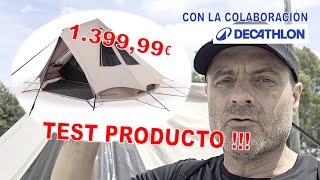 Tienda de campaña tipi 5 personas polialgodón Quechua Tepee 52 review completa Decathlon [upl. by Annerb]