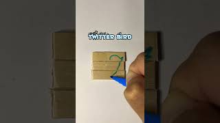 Twitter Bird art kryptontesla howtodraw drawingtutorials viralvideoshorts [upl. by Aettam]