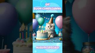 AUGURI SPECIALI BUON COMPLEANNO Teneri e divertenti cuccioli auguri gif compleanno cuccioli [upl. by Dorotea899]