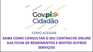 COMO ACESSAR O GOVPI CONTRACHEQUE [upl. by Minardi]