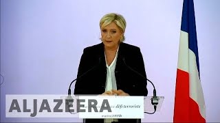 French elections Marine Le Pen seeks antiimmigrant voters [upl. by Erdda438]