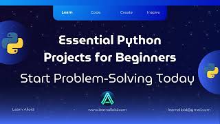 Essential Python Projects Playlist – Master Problem Solving with Python  education learning [upl. by Llenaj940]