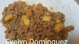 Como hacer picadillo Carne molida de res guisada [upl. by Cnut]