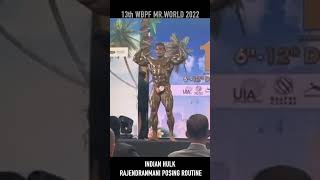 13th WBPF Mr World 2022 Indian hulk rajendran Mani posing routine [upl. by Darwin]