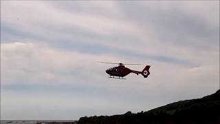 Helicopter Rescue Wembury Beach [upl. by Ahsimet]