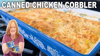 CANNED CHICKEN COBBLER A Delicious Casserole Dinner Idea [upl. by Cut]