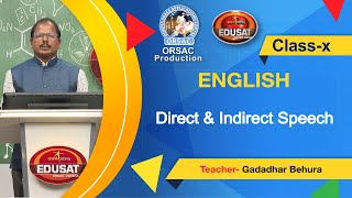 Direct amp Indirect Speech  English  Class  10 [upl. by Eiddam]