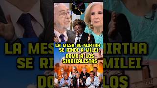 LA MESA DE MIRTHA SE RINDE ANTE MILEI argentina milei casta mirthalegrand [upl. by Nnyliram]