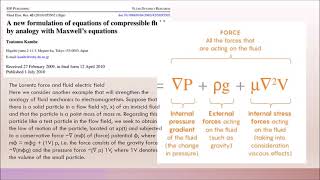 Electromagnetic Analogy For Fluid Flow [upl. by Cyd964]