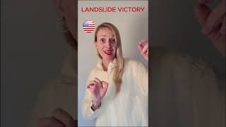 🇺🇸 quotWhat Is a Landslide Victory  Easy English Lesson on American Election Terms shorts [upl. by Woodberry]