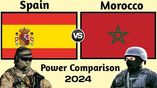 Spain vs Morocco military power 2024  Morocco vs Spain military power 2024  world military power [upl. by Ruzich]