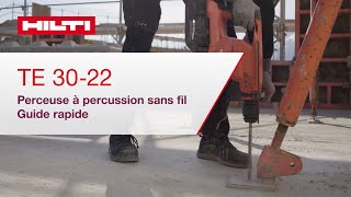 Marteau perforateur sans fil Hilti Nuron TE 3022  Guide de démarrage rapide [upl. by Atteinotna]