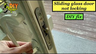 Sliding patio glass door not locking  DIY fix [upl. by Aihcela115]