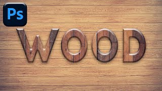 Create a Realistic Wood Text Effect in Photoshop │ Photoshop Text Effect Tutorial [upl. by Hafital925]