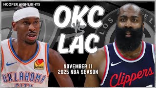 Oklahoma City Thunder vs LA Clippers Full Game Highlights  Nov 11  2025 NBA Season [upl. by Aenyl]