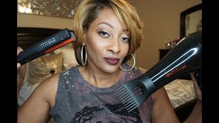 HOW I RELAX amp FLAT IRON MY HAIR [upl. by Jamille]